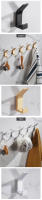 Gancho de toalla doble de aleación de aluminio para baño, sala de estar para ropa de ganchos negros, estante de montaje en pared sin perforación para accesorios de cocina - details 8
