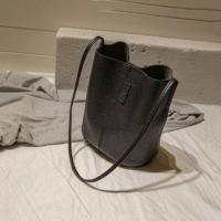 Bolso de hombro Vintage de gran capacidad para mujer, bolso cruzado informal de cuero PU, Color sólido, bolso de compras con asas - details 3
