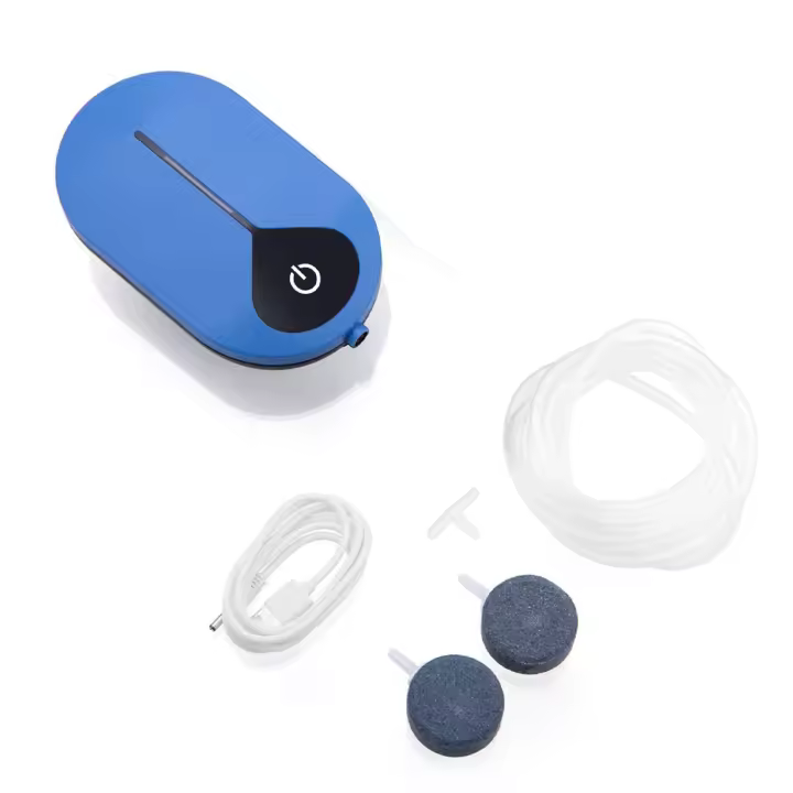 Kit de bomba de aire Solar/USB bomba de aire para acuario aireador de oxígeno silencioso y eficiente para oxigenar el acuario fuente para estanque y pecera al aire libre - 1