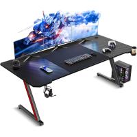 Mesa de Juegos Gamer Z Ergonómica Fibra de Carbono Negro 120 x 60 cm Ideal para Ordenador con Soporte para Auriculares - details 14