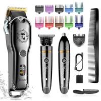 Cortadora de pelo eléctrica profesional para hombres, conjunto de aseo, potente cortadora de pelo recargable para Barbero, máquina de corte de pelo para Barba - details 2