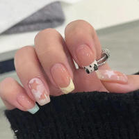 Uñas artificiales con patrón de vaca lechera para mujeres, uñas de manicura, suministro de salón de arte profesional - details 6