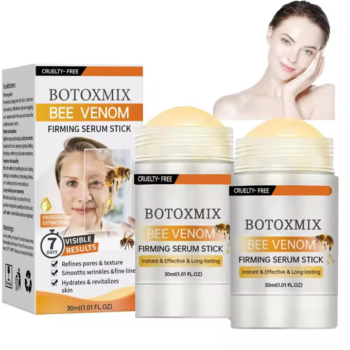 BOTOXMIX Suero reafirmante en barra con veneno de abeja, suero facial antienvejecimiento, reduce las arrugas y las líneas finas, hidrata y nutre la piel, para mujeres y - 1