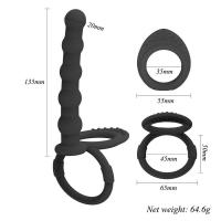 Vibrador Dual Penetración Anal Enchufe Intimo para Parejas Juguetes para Adultos Salud y Diversión - details 8