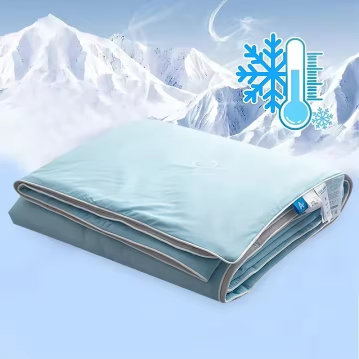 Manta refrescante para cama, edredón sedoso para aire acondicionado, colcha de verano ligera y refrigerada con tela fría y refrescante de doble cara - 1