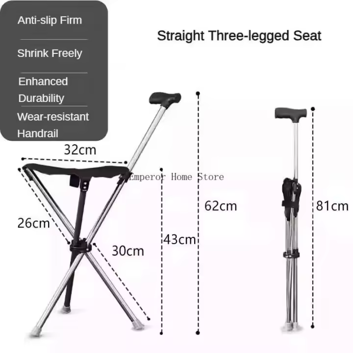 Sillas plegables portátiles para exteriores, taburetes para caminar para personas mayores, sillas ligeras para senderismo y uso en la playa, muebles de caña - 1