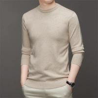 Suéter de color sólido de manga larga con cuello redondo para hombre de 7 colores Top suave, cálido y cómodo con - details 11