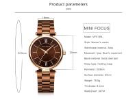 Reloj de cuarzo a la moda para mujer, movimiento japonés, acero inoxidable, resistente al agua, elegante reloj de pulsera para mujer para regalo y uso diario - details 2