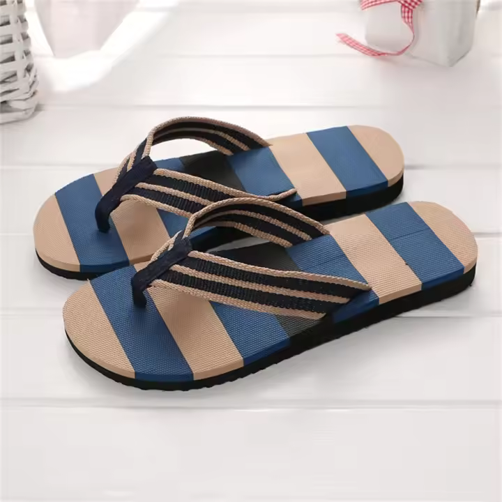 Chanclas de verano, zapatos para hombre, sandalias de colores mezclados, zapatillas masculinas, chanclas para interiores o exteriores, zapatos de playa para interiores o exteriores - 1
