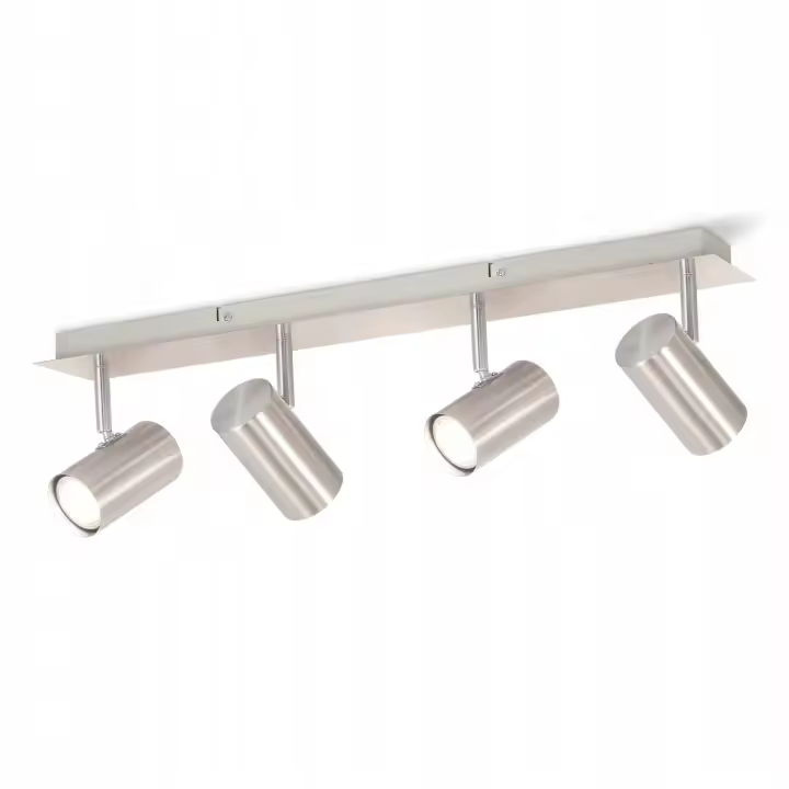 CBJKTX 4 GU10 Focos de techo de metal níquel 330 °   Lámpara giratoria para sala de estar, cocina, dormitorio, pasillo moderno, sin bombilla - 1