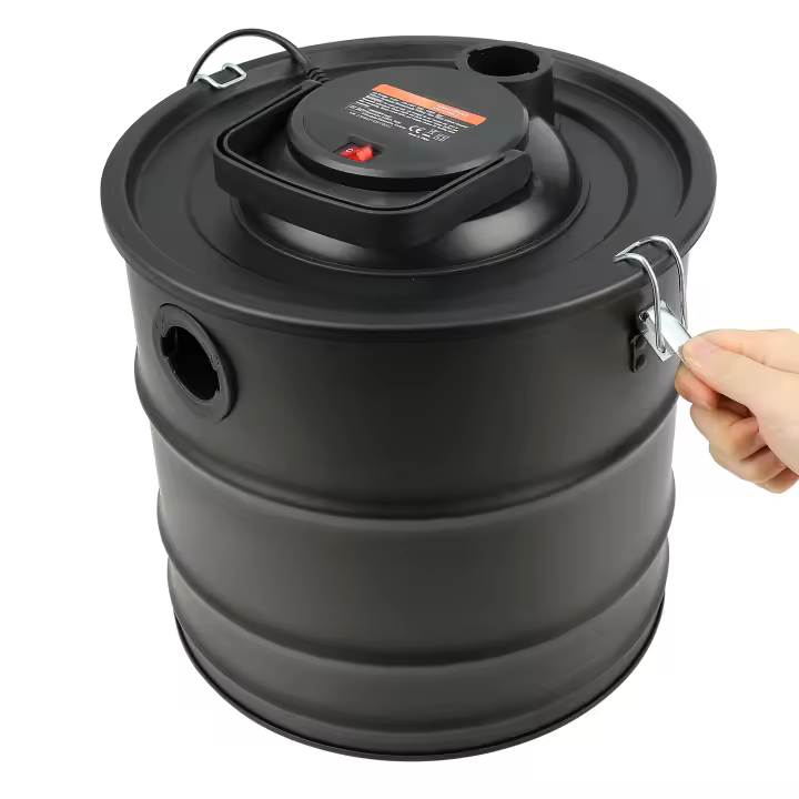 SucceBuy Aspirador de Ceniza, Capacidad de 20 L, Fuerte Succión de 1200 W, Recolector de Ceniza con Manguera y Ruedas de 1,2 M, Ideal para Chimeneas, Estufas de Pellet, Estufas de Leña, Parrillas, Hornos de Pizza y Focos - 1
