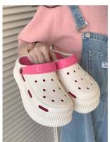 Los estudiantes usan la versión coreana de moda y creativa de los zapatos con agujeros, zapatillas geniales de cabeza de bolsa de paso de mierda de suela gruesa suave de EVA de verano para mujer - details 19