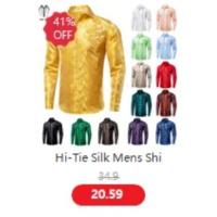 Chaleco de seda sólida para hombre, corbata de color champán, rosa, azul, verde, morado y rojo, gemelos de pañuelo, clips formales para boda y negocios - details 59