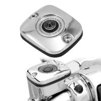 Cubierta de cilindro maestro de freno delantero para motocicleta, cubierta de Cromo Negro para Harley Dyna Softail Fat boy, Road King, Touring, Trike Sportster XL - details 5