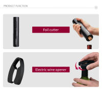 Abrebotellas de Vino Eléctrico de Acero Inoxidable Base de Carga Automática con Cortaventos y Vertedor de Vino para Cocina y Fiestas - details 10