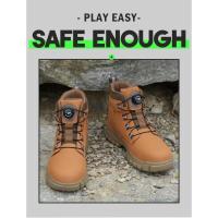 Botas de trabajo indestructibles con puntera de acero para hombre, impermeables y seguras - details 3