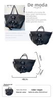 Bolso grande de hombro, bolso nuevo para mujer, bolso de mano de hilo bordado de nailon, bolso de mensajero portátil de moda, bolso de viaje de gran capacidad. - details 1