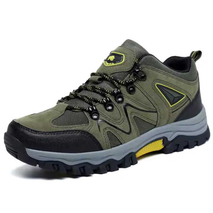Zapatos de senderismo para hombre, zapatillas antideslizantes para caminar, zapatos de escalada de cuero de ante, zapatos para caminar en el campo, zapatos de rastreo al aire libre - 1