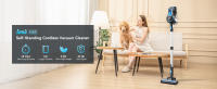 Aspiradora INSE 15KPa sin cable de 45 mins con envaso de polvo grande de 1.2L cepillo de piso LED para alfombras y pelo de mascotas potencia de succión 15Kpa tipo de material resistente - details 0