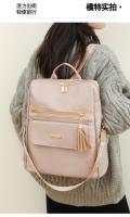 Mochila De Trabajo ligera para mujer, morral de viaje informal, resistente al agua, color negro y rosa - details 4