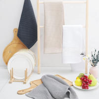 Paños de Cocina de Algodón 100% Ultra Suaves y Absorbentes 6 Unidades Tamaño 35x35cm Verde Oscuro - details 2