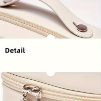 Neceser de maquillaje portátil de viaje con compartimento transparente y cremallera, ideal para los centros de maquillaje - details 3