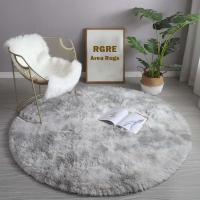 Alfombras Redondas, Pelo Largo, Alfombra De Habitación, Dormitorio, Lavable, Antideslizante, Muy Suave - details 1