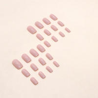 Uñas Postizas Cortas Cuadradas 24 Piezas Color Sólido Con 1 Pieza De Gel Y 1 Archivo De Uñas Combos De Uñas Postizas De Acrílico - details 1