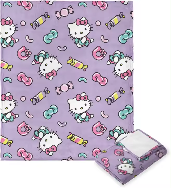 Hello Kitty Silk Touch Throw Blanket,Candy Cute - 1