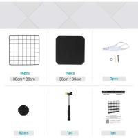 16 Compartimentos, Mueble de Metal ilustres, Armario, Organizador, Color Negro - details 4