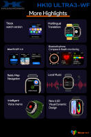 2025 nuevo HK10 Ultra-3 WF Smartwatch 2GB de memoria IWO serie 10 Chat GPT brújula conexión WIFI AI asistente de voz detección de frecuencia cardíaca Bluetooth llamada AMOLED Smartwatch Compatible para Apple Android IOS - details 8