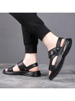 Sandalias de verano 2025, modelos Marea, cabeza de capa de piel de vaca, zapatos de playa para hombre, casuales, para conducir, sandalias de cuero. - details 3