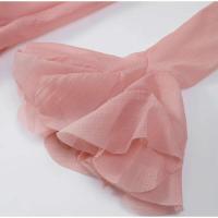 Vestido Mini de Cintura Alta con Mangas Afloradas Estilo Elegante de Una sola Brecha para Mujeres - details 3