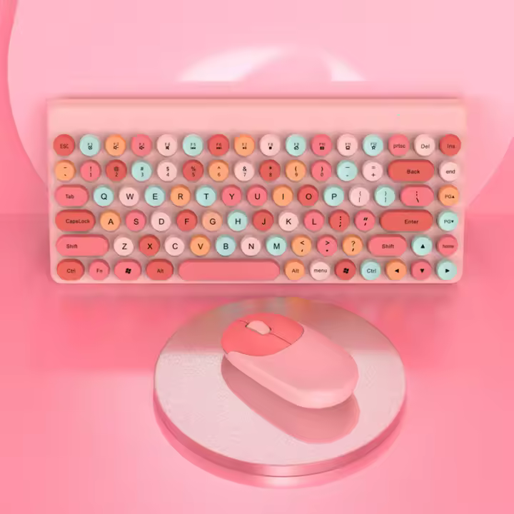 Juego de teclado y mouse inalámbricos que combinan colores - 1