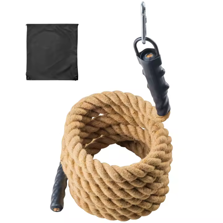 SucceBuy Cuerda de escalada para gimnasio, cuerda de entrenamiento físico para gimnasio, cuerda de ejercicio, 1,5" de diámetro y 20 pies de longitud - 1