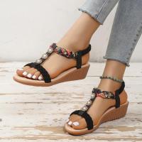 Sandalias de tacón de cuña para mujer, zapatos de verano - details 2