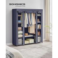 Armario de Tela 12 con Barra y Estantes Armario Estable para Dormitorio, Vestidor 150 x 45 x 175 cm - details 18