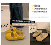 Baotou medias zapatillas ropa exterior de mujer, nuevas zapatillas perezosas de mujer de suela gruesa de primavera y verano. - details 1
