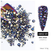 Piedras Preciosas para Uñas Clou Beaute K9 Cristal de Vidrio Decoración de Arte de Uñas Diamond Stone Rhinestones Color Plano - details 2