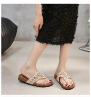 Zapatillas para mujer, verano, exterior, 2025, nuevas, dulces, vacaciones en la playa, sandalias de suela gruesa - details 1