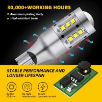 Luz de Reversa LED para Coche LUCKZHE 2PCS Lámpara Trasera de Soporte T15 W16W 1156 BA15S P21W W21W 7440 Accesorios de Canbus de Respeto - details 1