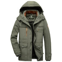 Parka cálida de lana gruesa con capucha a prueba de viento para hombre, abrigo de marca a la moda, Parka informal clásica para hombre, talla 6XL, novedad de invierno - details 4