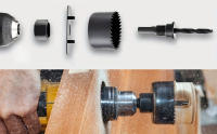 Conjunto de discos de taladro de tamaño variable 19PCS con 13 piezas de discos de taladro de propósito general 19mm-127mm mandrilos y llaves hexagonales en caja de almacenamiento ideal para madera tablero de gispo tablero de PVC - details 1