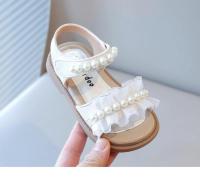 Sandalias de verano para niñas, zapatos de playa para niños con perlas y diseño de princesa, puntera abierta, suaves, antideslizantes, 2025 - details 11