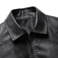 Chaqueta de Cuero de Moda para Hombres Ligera, Estilo Motero Casual, Vintage, Tallas Grandes Disponibles - details 2