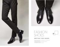 Zapatos Sapatos Para Hombres Nuevos Productos De Negocios Zapatos De Vestir De Cuero Negro Para Hombres Estilo Italiano - details 0