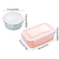 Fiambrera con tapas herméticas, 1 piezas, contenedor de almacenamiento de alimentos, fiambrera segura para microondas, sin BPA, a prueba de fugas - details 4