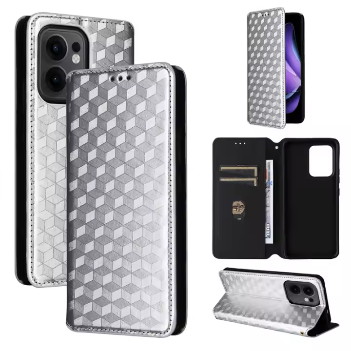 Flip de cuero de PU para OPPO Reno13 F 4G/5G Funda tipo billetera con parachoques magnético a prueba de golpes - 1