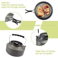1 ollas al aire libre, sartenes, utensilios de cocina para acampar, juego de cocina para Picnic, vajilla antiadherente con cuchara, tenedor, cuchillo, taza para hervir - details 1