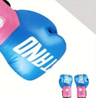 Guantes de Boxeo Profesionales de 10oz para Muay Thai, Sanda, combat-PU Duradero, Cómodos sin Cierres, 14 + - details 8